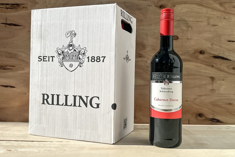 24 Flaschen Rotwein Rilling Talheimer Schloßberg Carbernet Dorsa 2018er